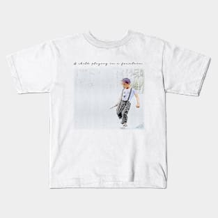 A child playing in a fountain..(watercolor painting) Kids T-Shirt